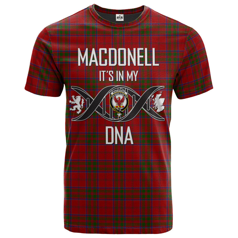 Printivon MacDonell of Keppoch Clan DNA In Me Tartan Crest T Shirt