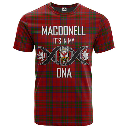 Printivon MacDonell of Keppoch Clan DNA In Me Tartan Crest T Shirt