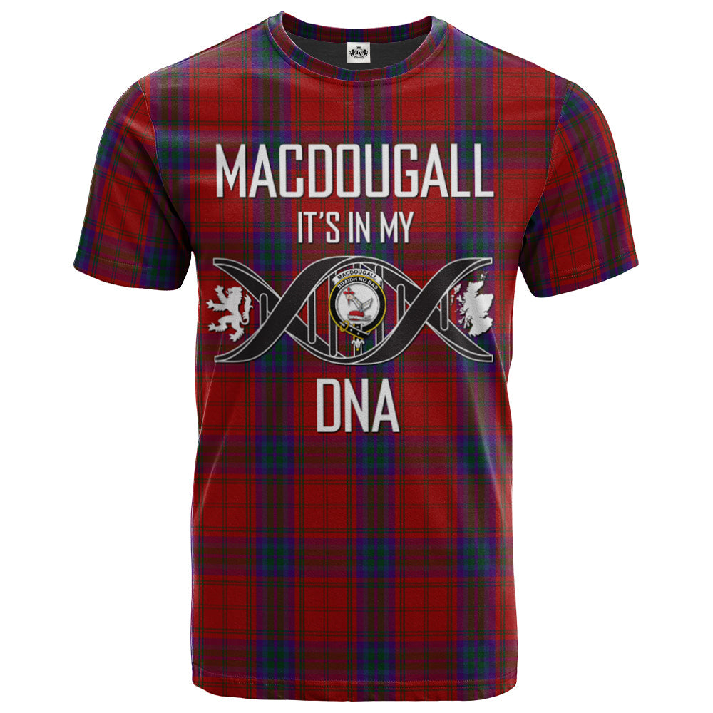 Printivon MacDougall 01 Clan DNA In Me Tartan Crest T Shirt