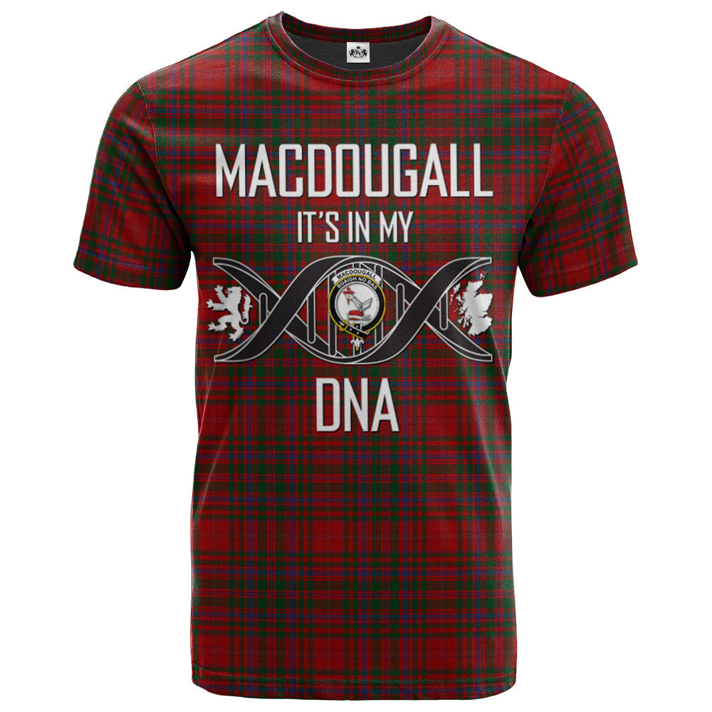 Printivon MacDougall 02 Clan DNA In Me Tartan Crest T Shirt