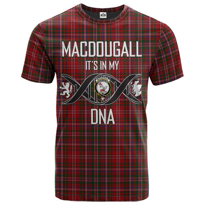 Printivon MacDougall 04 Clan DNA In Me Tartan Crest T Shirt
