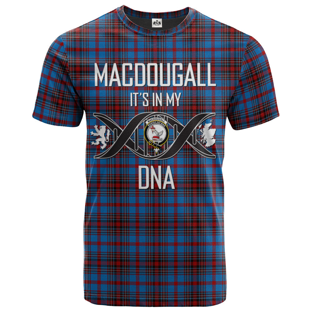 Printivon MacDougall 07 Clan DNA In Me Tartan Crest T Shirt
