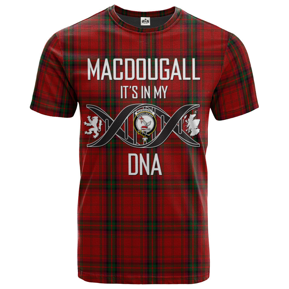 Printivon MacDougall 08 Clan DNA In Me Tartan Crest T Shirt
