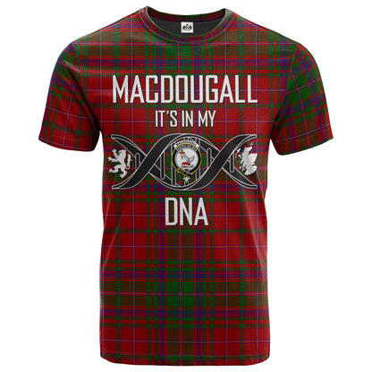 Printivon MacDougall Clan DNA In Me Tartan Crest T Shirt
