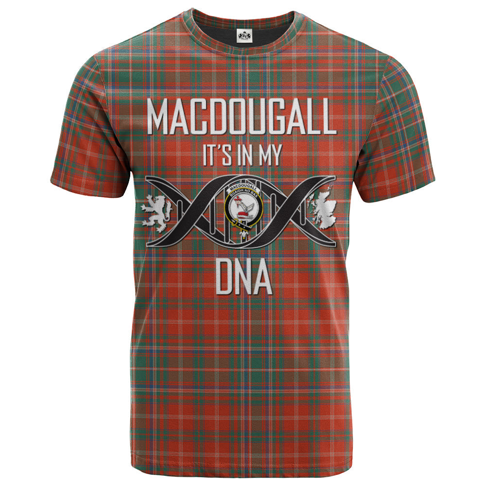 Printivon MacDougall Ancient Clan DNA In Me Tartan Crest T Shirt
