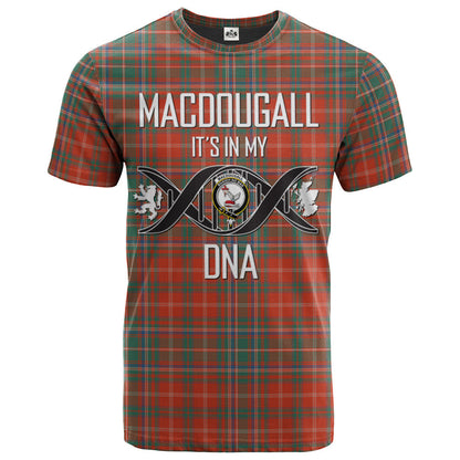 Printivon MacDougall Ancient Clan DNA In Me Tartan Crest T Shirt
