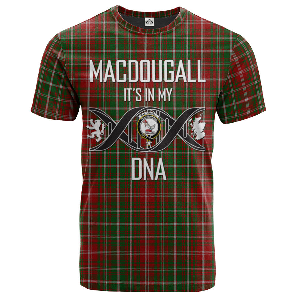 Printivon MacDougall Lochcarron Clan DNA In Me Tartan Crest T Shirt