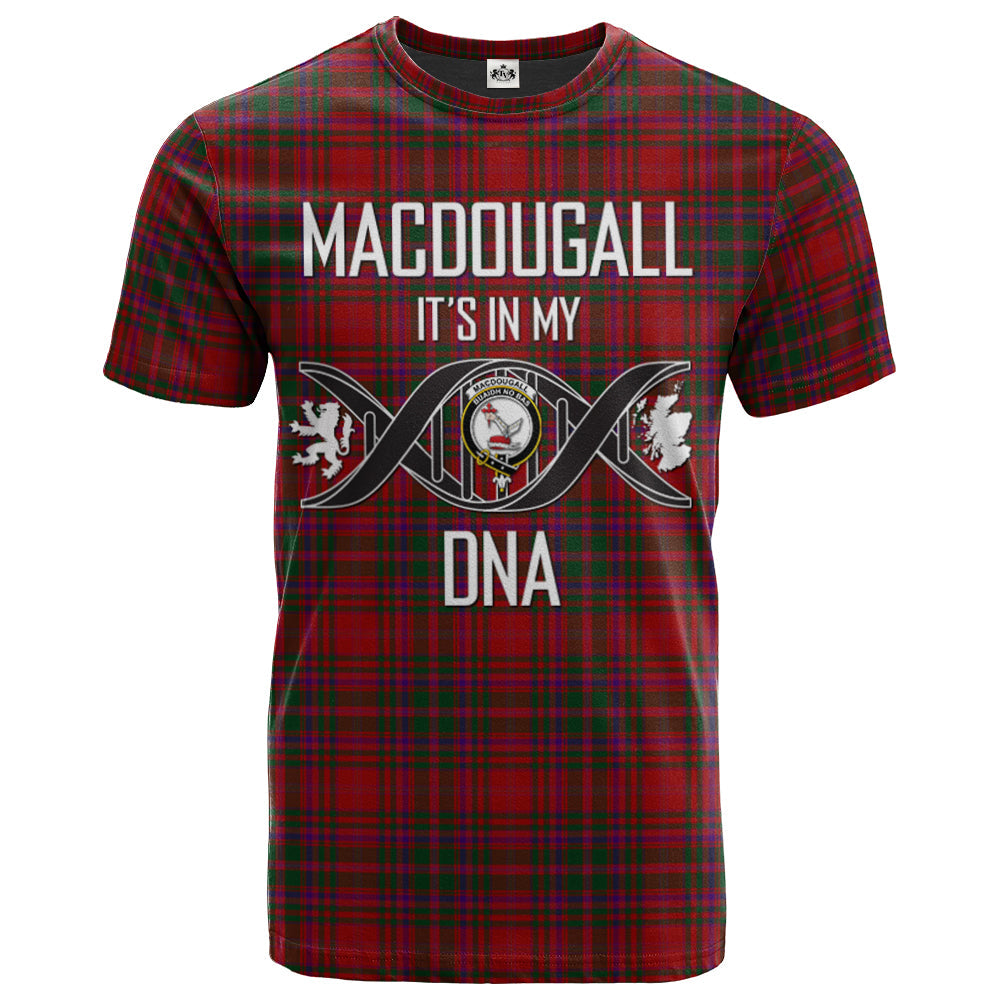 Printivon MacDougall Wilsons Clan DNA In Me Tartan Crest T Shirt