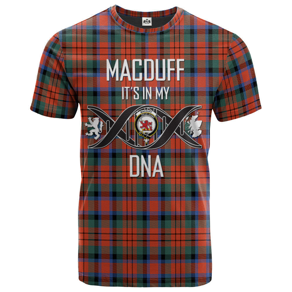 Printivon MacDuff Ancient Clan DNA In Me Tartan Crest T Shirt