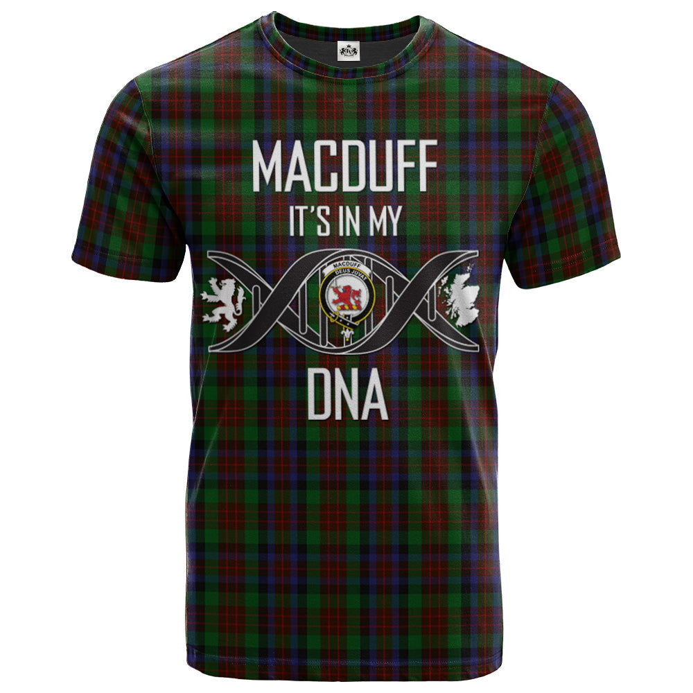 Printivon MacDuff Hunting Clan DNA In Me Tartan Crest T Shirt