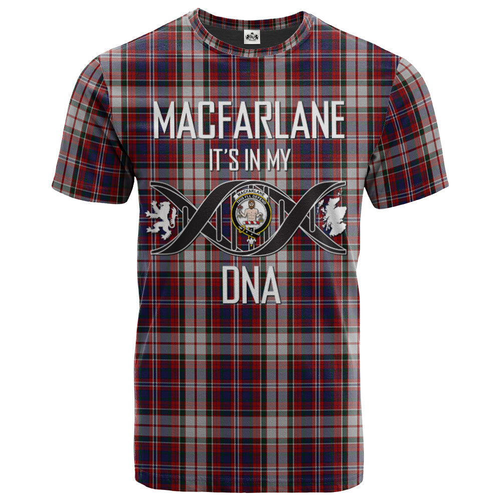 Printivon MacFarlane Dress Clan DNA In Me Tartan Crest T Shirt