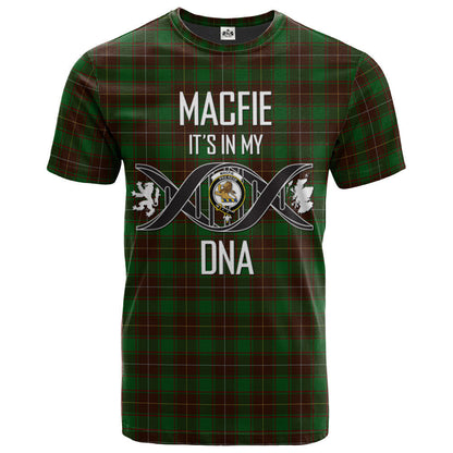 Printivon MacFie Hunting Clan DNA In Me Tartan Crest T Shirt