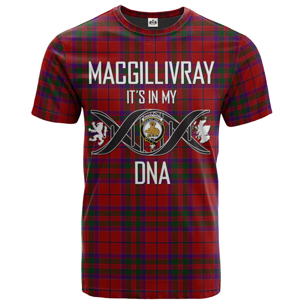Printivon MacGillivray 02 Clan DNA In Me Tartan Crest T Shirt