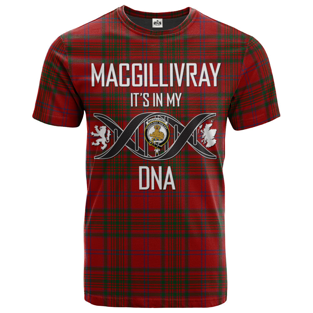 Printivon MacGillivray 03 Clan DNA In Me Tartan Crest T Shirt