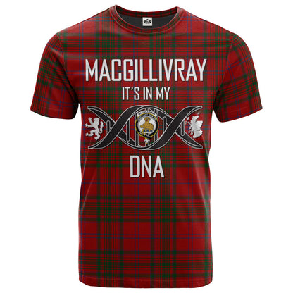 Printivon MacGillivray 03 Clan DNA In Me Tartan Crest T Shirt