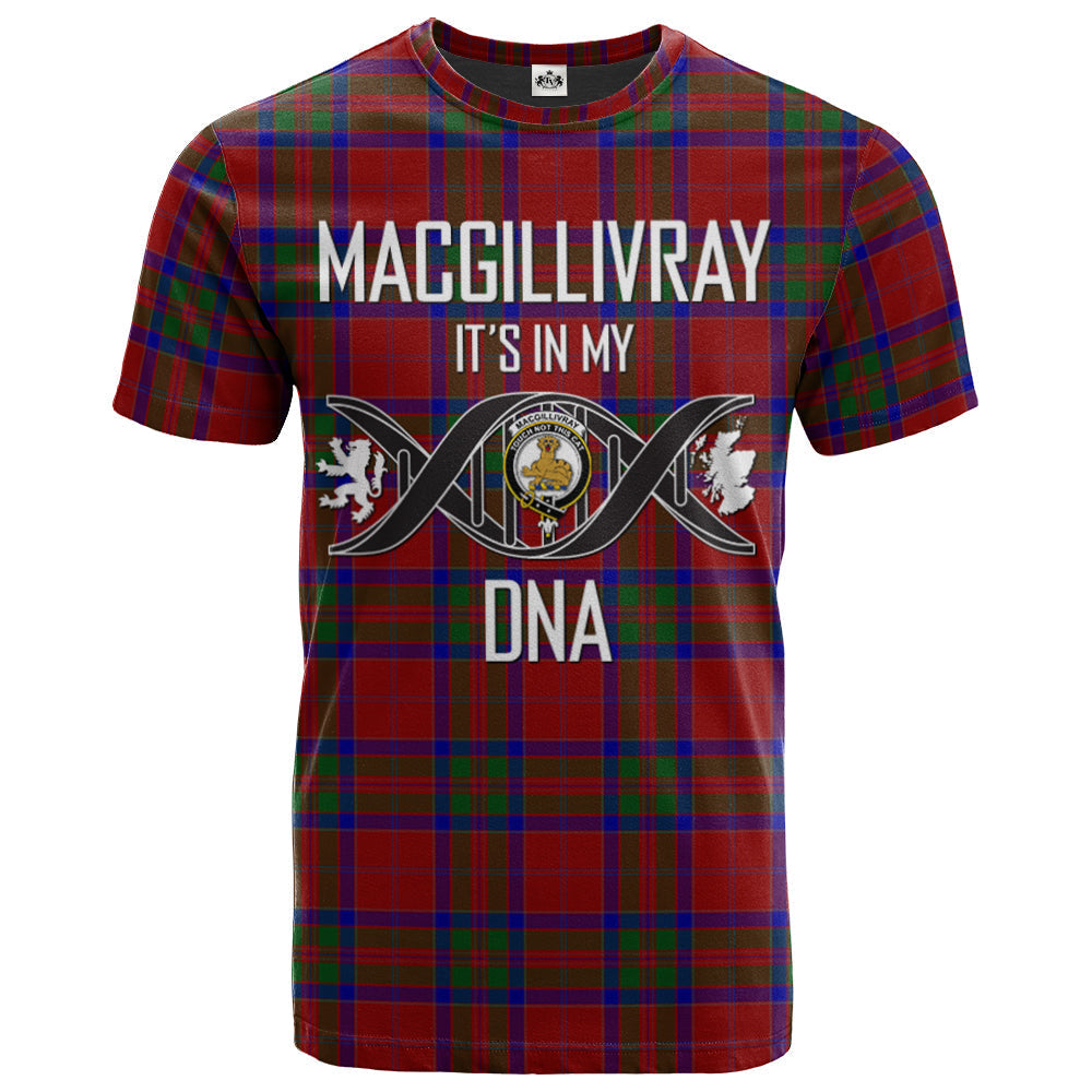 Printivon MacGillivray Clan DNA In Me Tartan Crest T Shirt