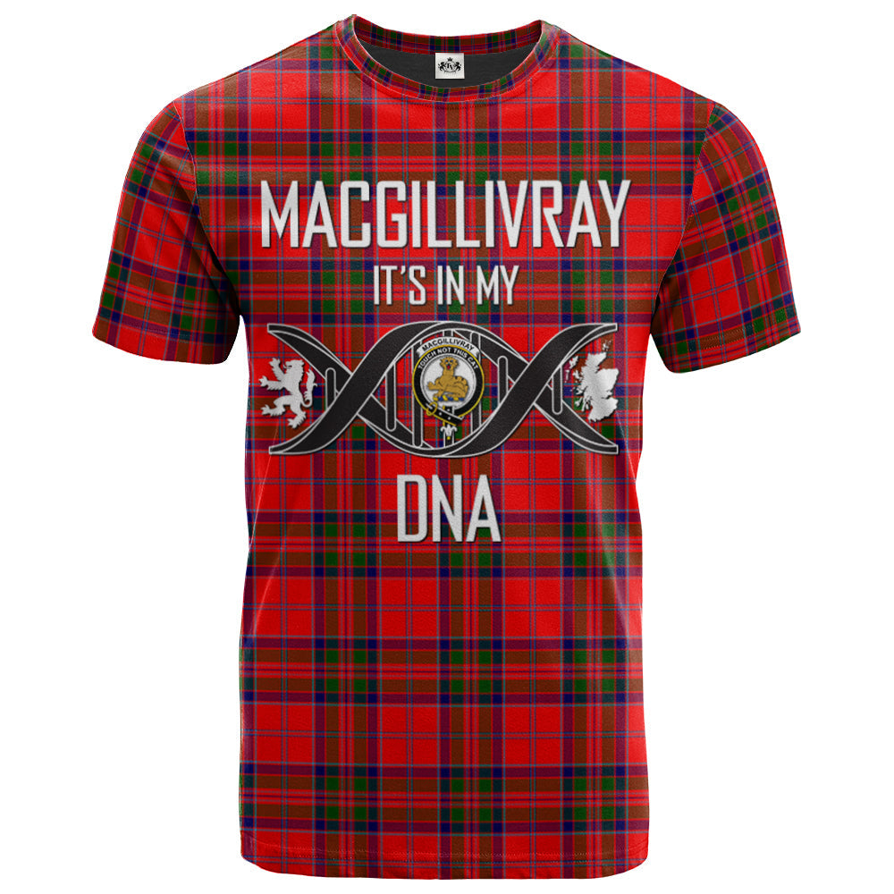 Printivon MacGillivray Modern Clan DNA In Me Tartan Crest T Shirt