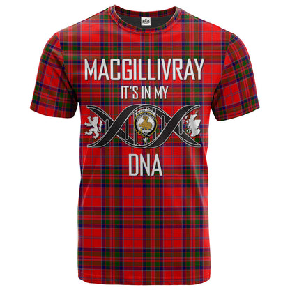 Printivon MacGillivray Modern Clan DNA In Me Tartan Crest T Shirt