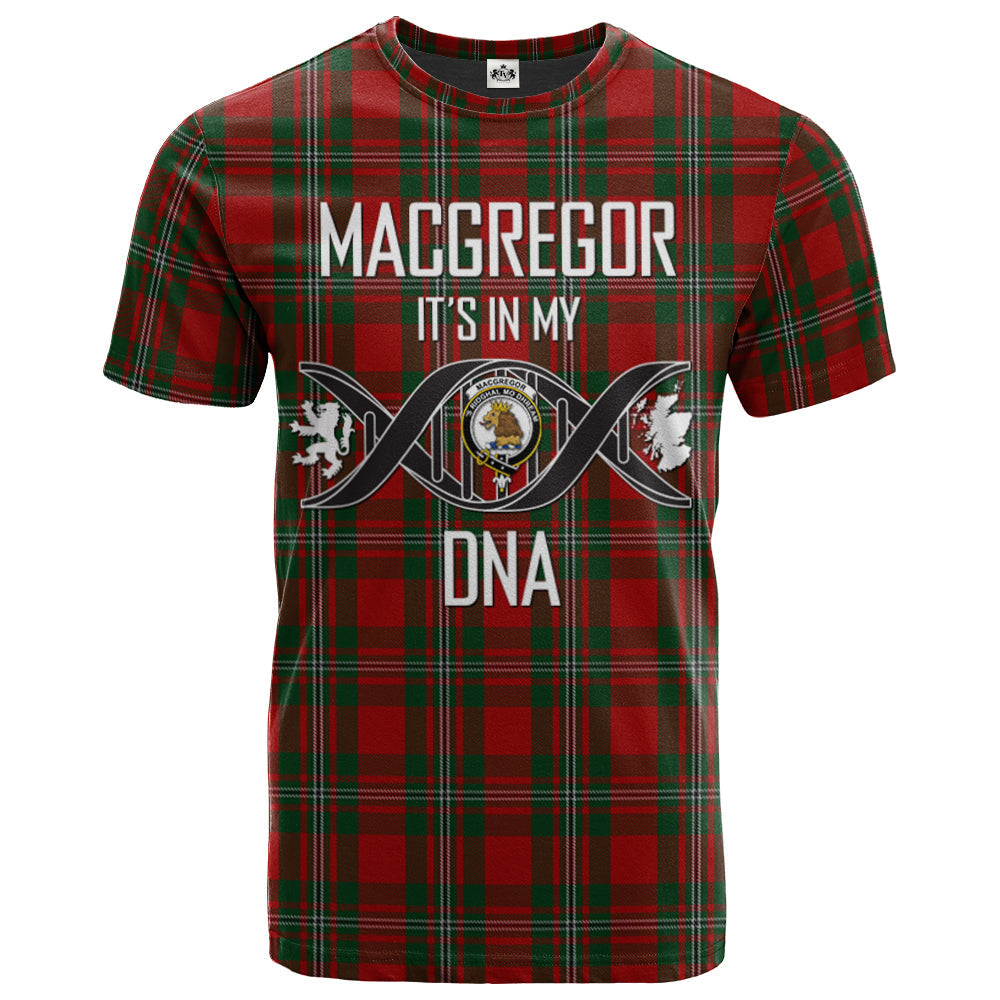 Printivon MacGregor Clan DNA In Me Tartan Crest T Shirt