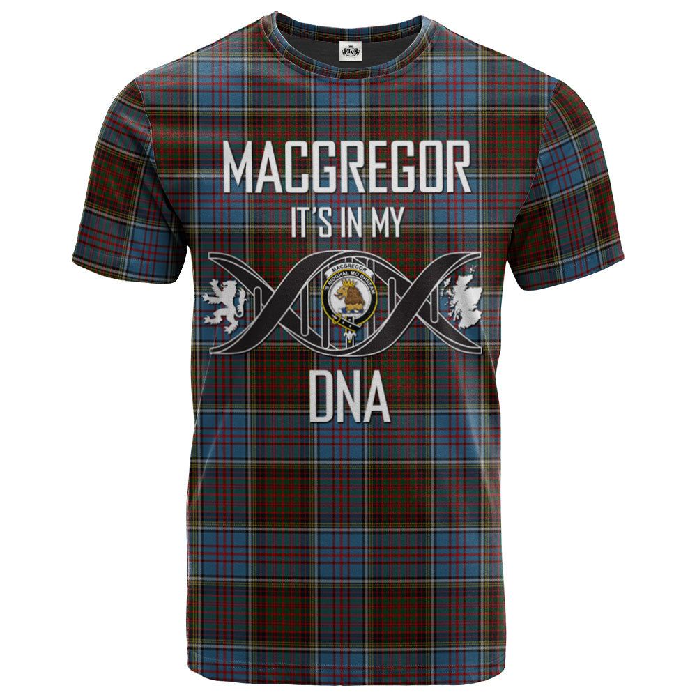 Printivon MacGregor Hastie Clan DNA In Me Tartan Crest T Shirt