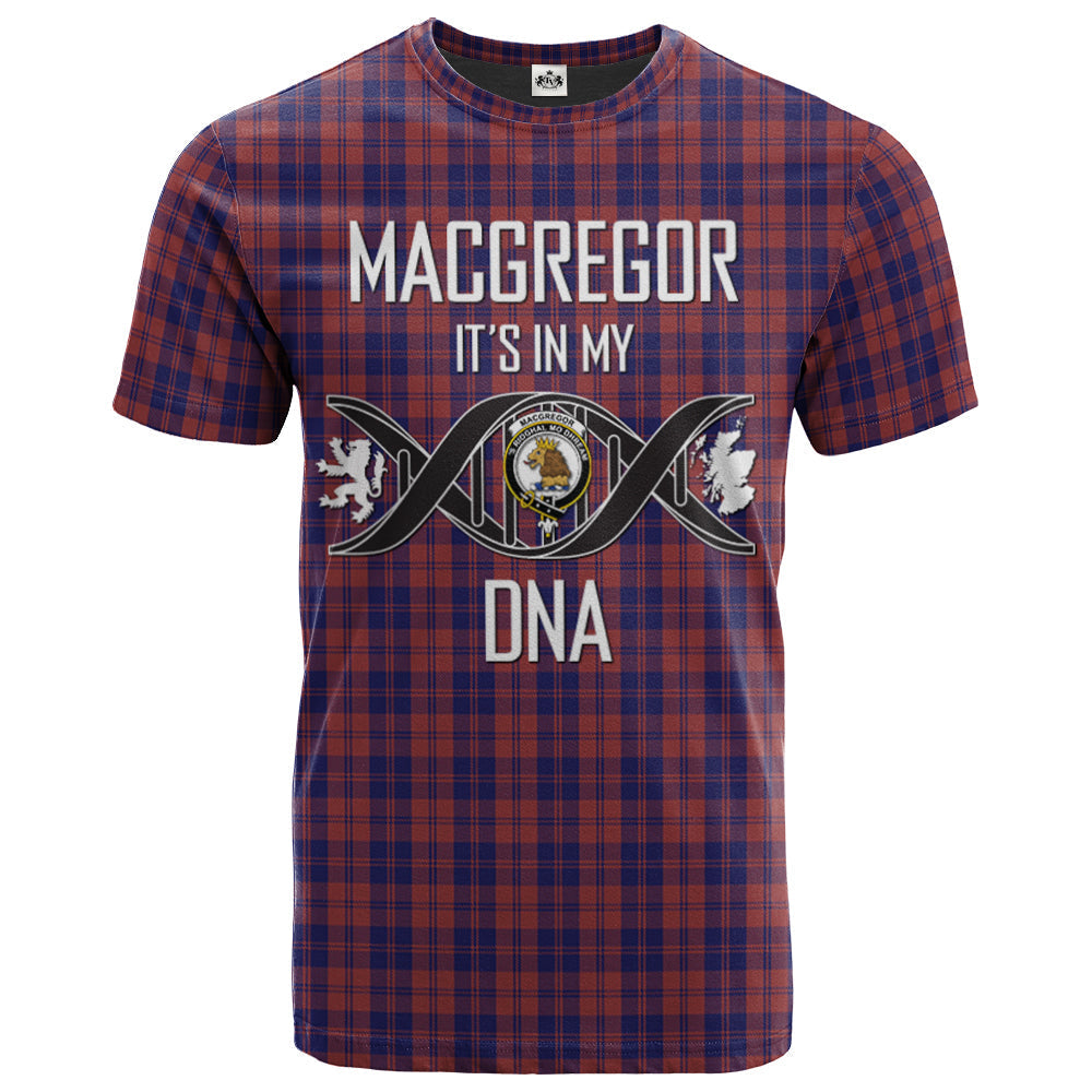 Printivon MacGregor of Glengyle Clan DNA In Me Tartan Crest T Shirt