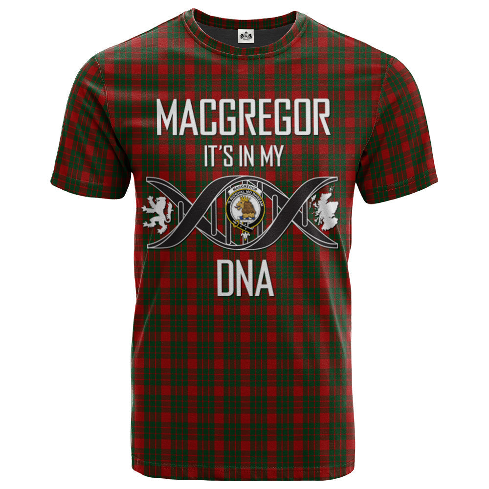 Printivon MacGregor of Glenstrae 02 Clan DNA In Me Tartan Crest T Shirt