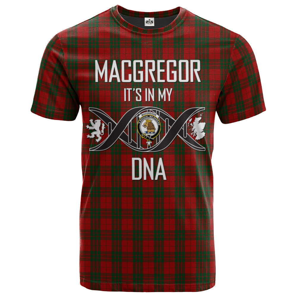 Printivon MacGregor of Glenstrae Clan DNA In Me Tartan Crest T Shirt