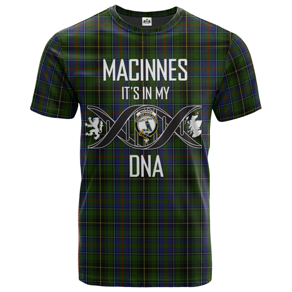 Printivon MacInnes Clan DNA In Me Tartan Crest T Shirt