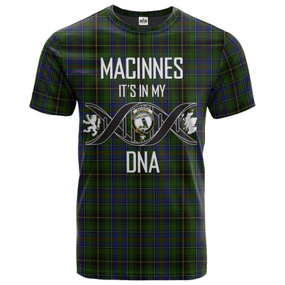 Printivon MacInnes Clan DNA In Me Tartan Crest T Shirt