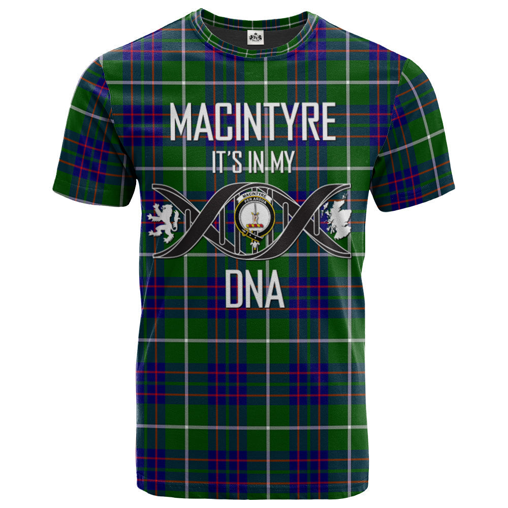 Printivon MacIntyre Hunting Modern Clan DNA In Me Tartan Crest T Shirt