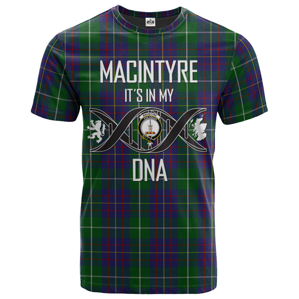 Printivon MacIntyre Inglis Clan DNA In Me Tartan Crest T Shirt