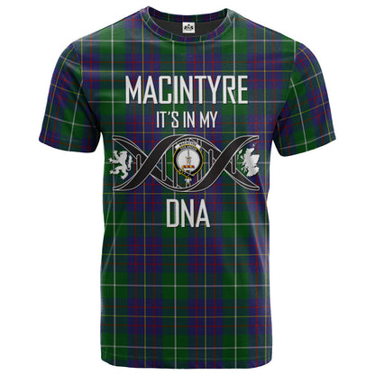 Printivon MacIntyre Inglis Clan DNA In Me Tartan Crest T Shirt