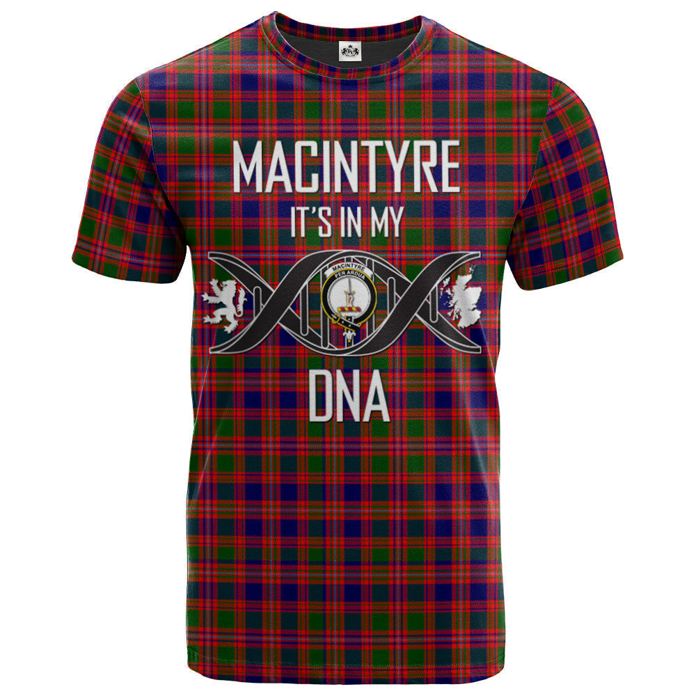 Printivon MacIntyre Modern Clan DNA In Me Tartan Crest T Shirt