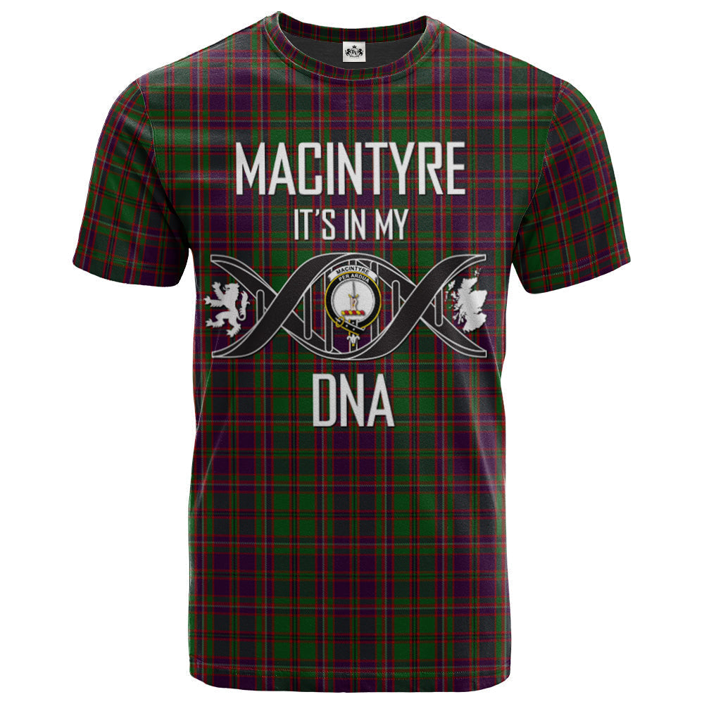 Printivon MacIntyre and Glenorchy Clan DNA In Me Tartan Crest T Shirt