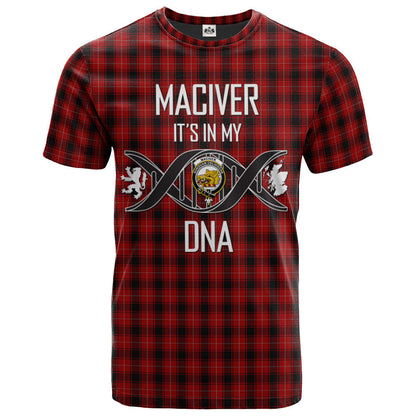 Printivon MacIver 01 Clan DNA In Me Tartan Crest T Shirt