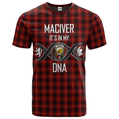 Printivon MacIver 03 Clan DNA In Me Tartan Crest T Shirt