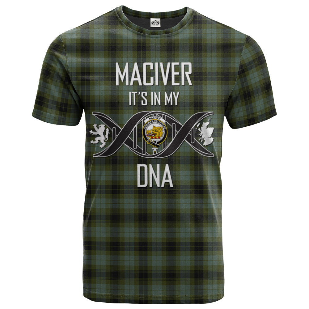 Printivon MacIver Family Clan DNA In Me Tartan Crest T Shirt