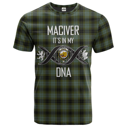 Printivon MacIver Family Clan DNA In Me Tartan Crest T Shirt
