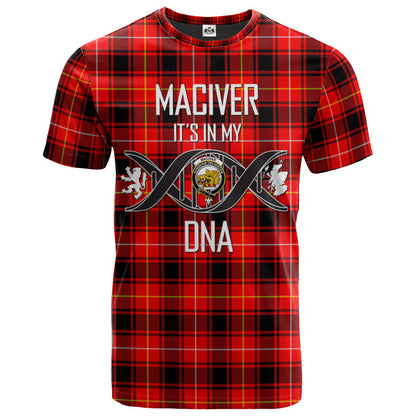 Printivon MacIver Modern Clan DNA In Me Tartan Crest T Shirt