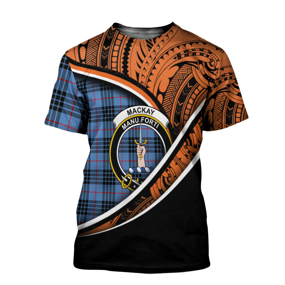 Printivon MacKay Blue T Shirt Pattern Polynesian 