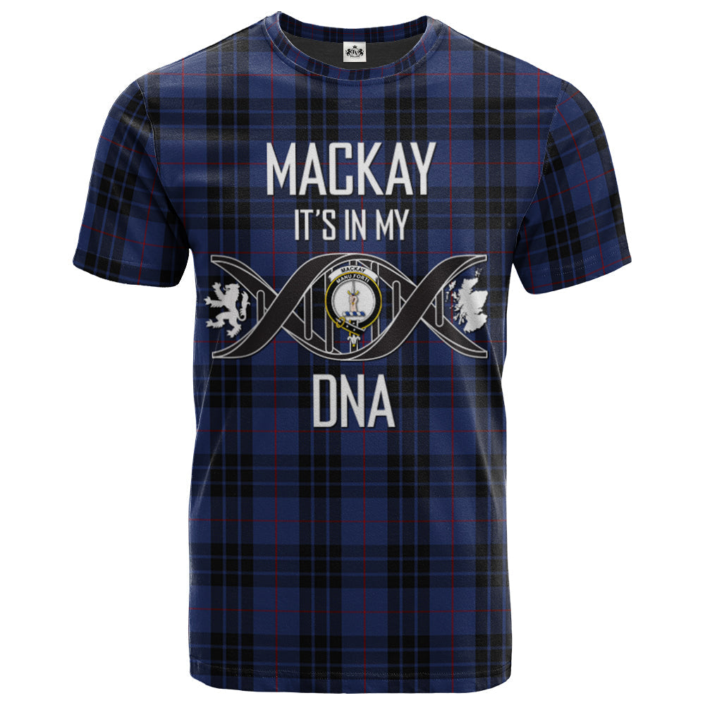 Printivon MacKay Blue 02 Clan DNA In Me Tartan Crest T Shirt