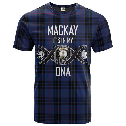 Printivon MacKay Blue 02 Clan DNA In Me Tartan Crest T Shirt