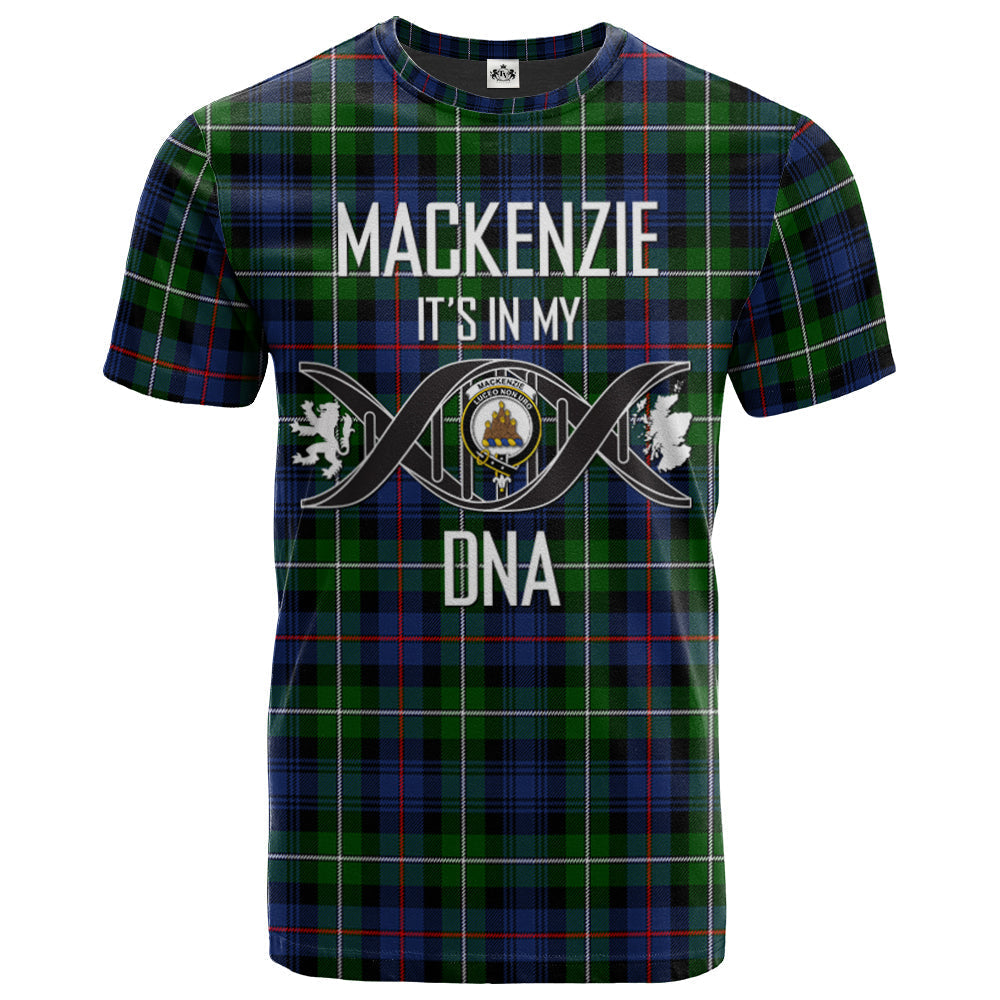 Printivon MacKenzie Modern Clan DNA In Me Tartan Crest T Shirt
