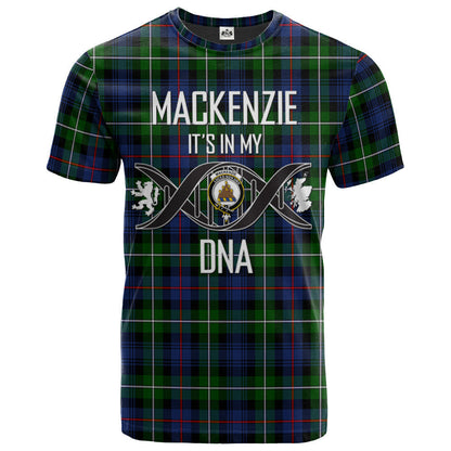 Printivon MacKenzie Modern Clan DNA In Me Tartan Crest T Shirt