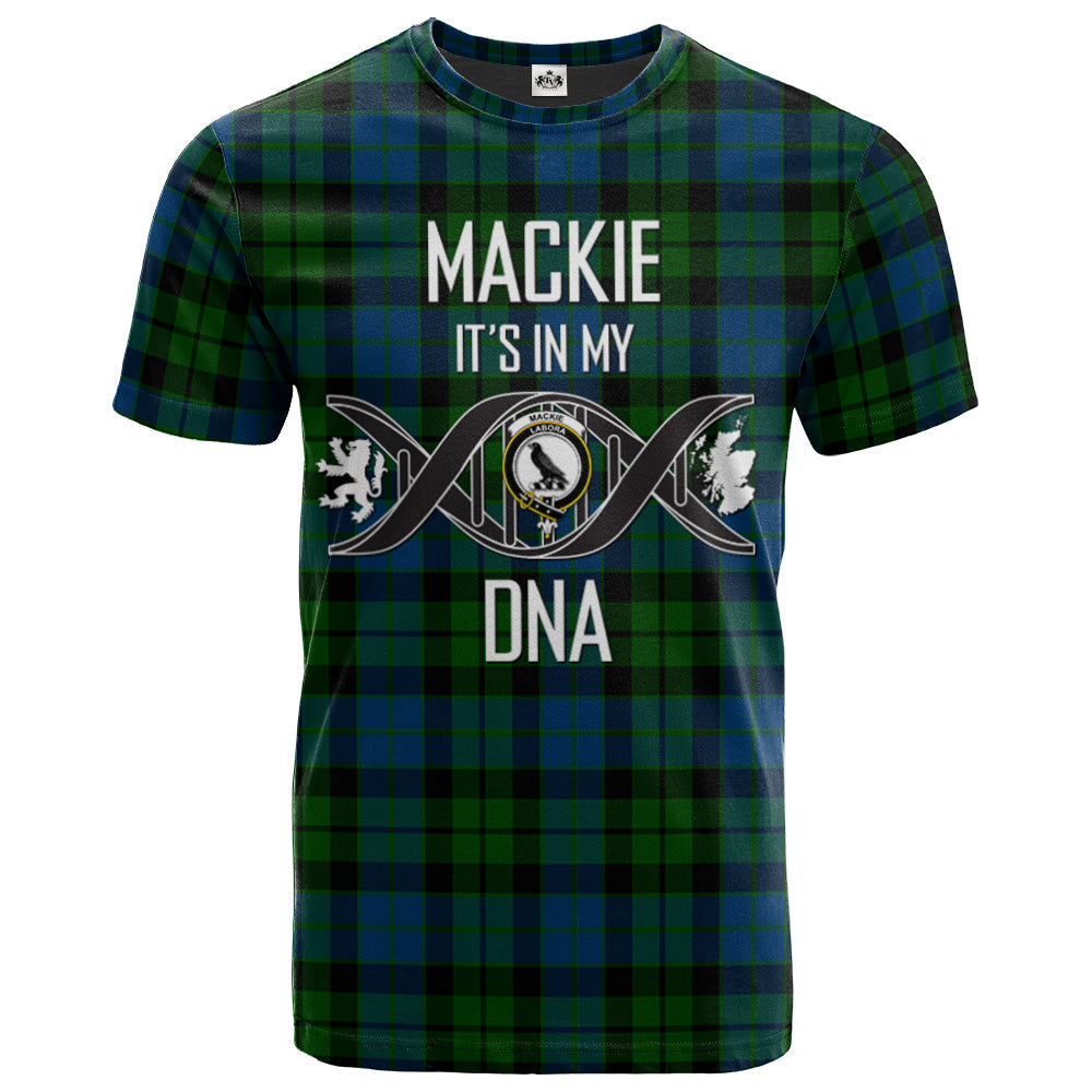 Printivon MacKie Clan DNA In Me Tartan Crest T Shirt