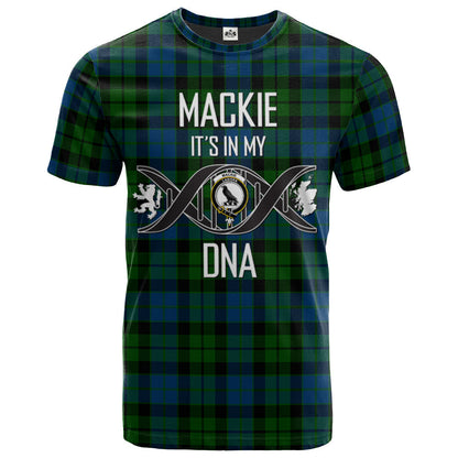 Printivon MacKie Clan DNA In Me Tartan Crest T Shirt