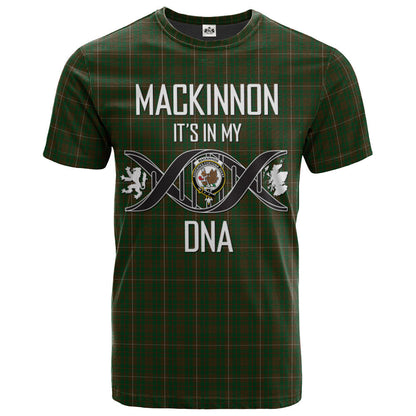 Printivon MacKinnon Hunting Clan DNA In Me Tartan Crest T Shirt