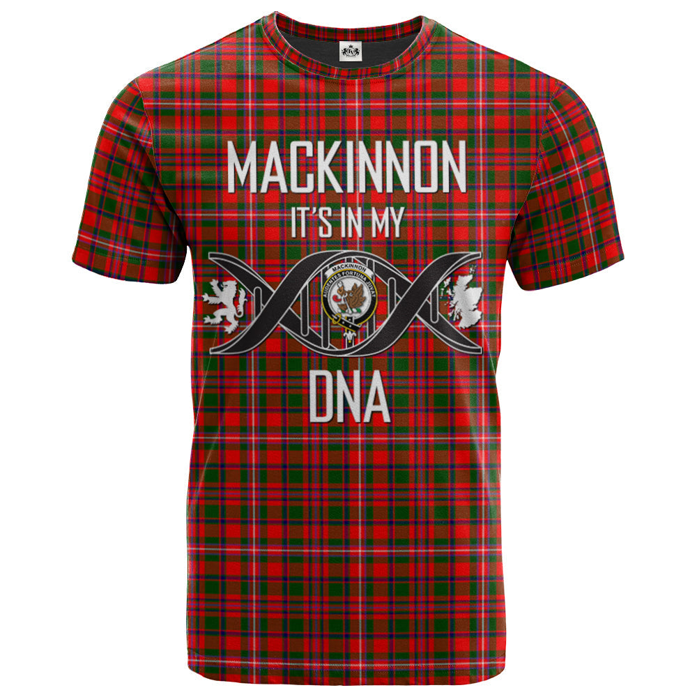 Printivon MacKinnon Modern Clan DNA In Me Tartan Crest T Shirt