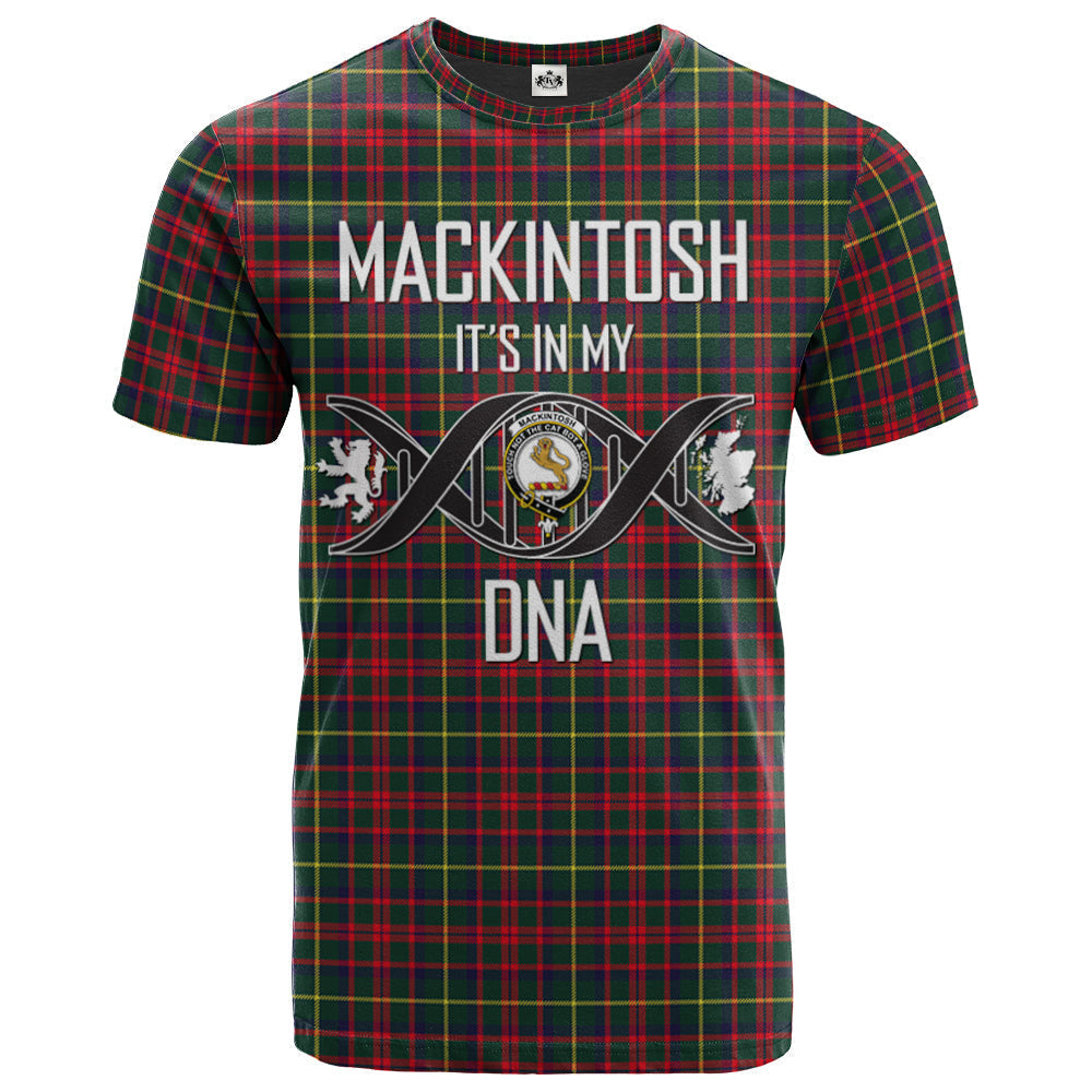 Printivon MacKintosh Hunting Modern Clan DNA In Me Tartan Crest T Shirt