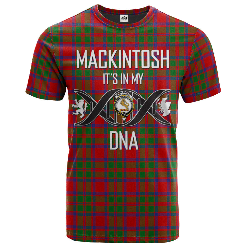 Printivon MacKintosh Modern Clan DNA In Me Tartan Crest T Shirt